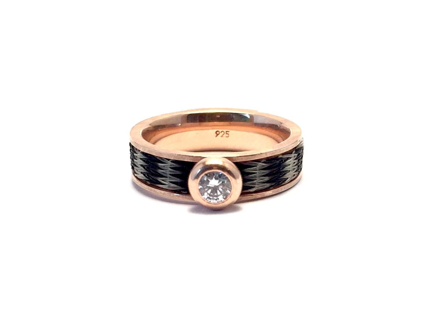 925 Silberring mit Swarovski Stein