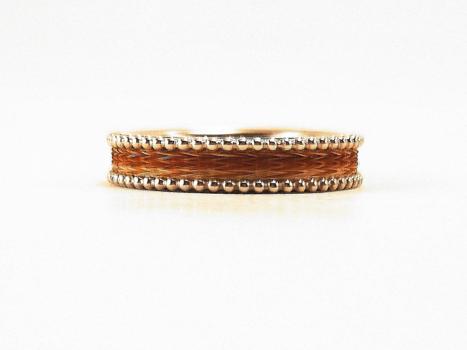 Schmaler 925 Silberring mit Perldraht