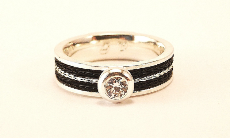 Webmuster Silberfaden-Linie