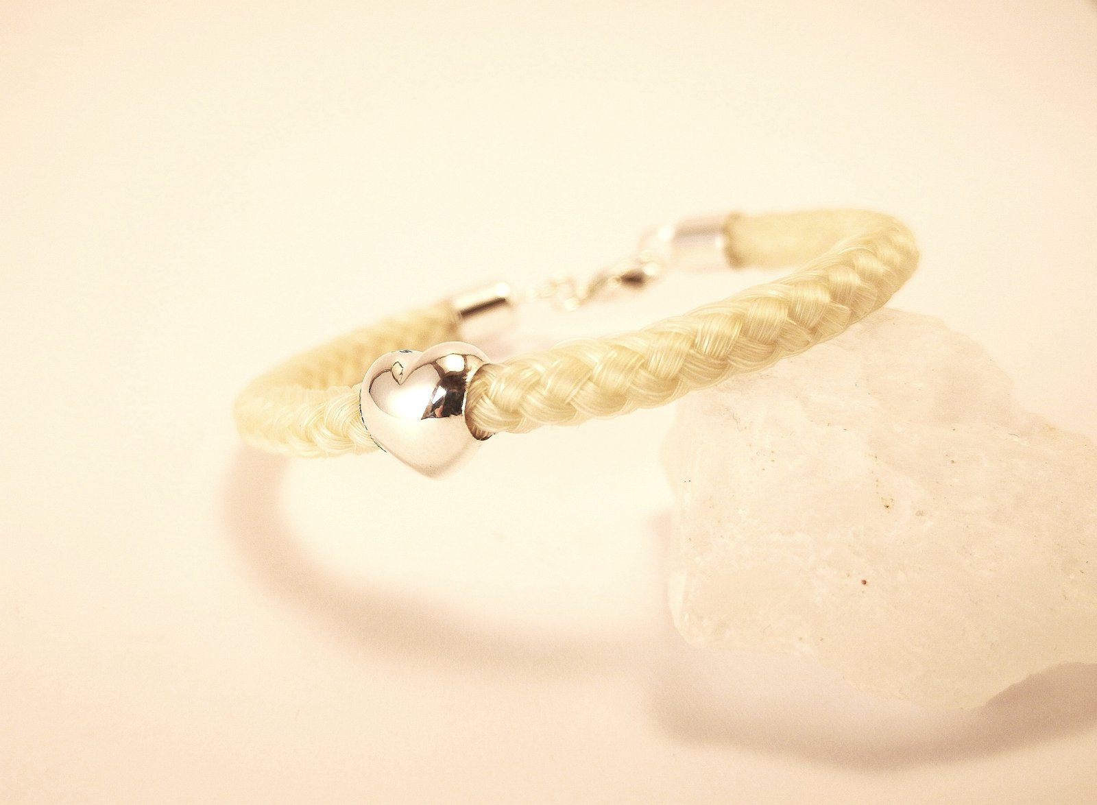 Armband Pferdehaar mit Silberherz