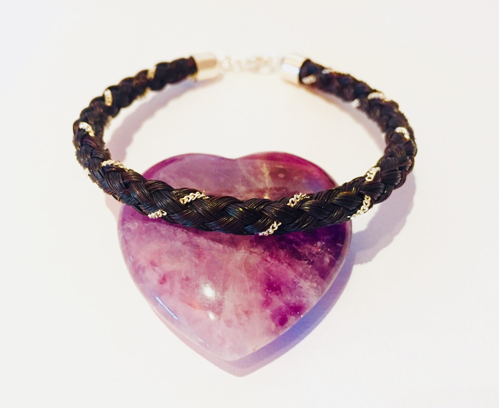 Armband Pferdehaar mit Silberkette