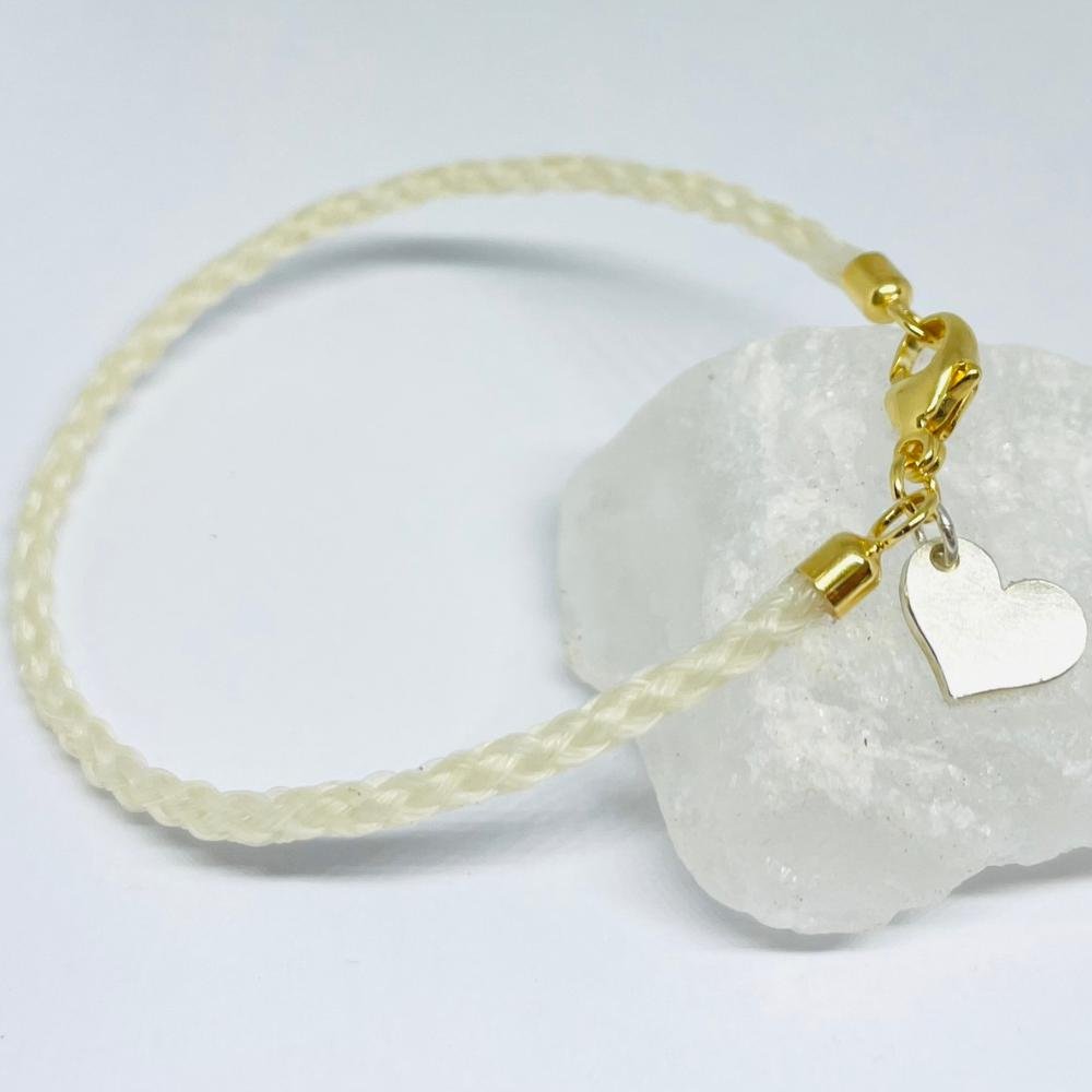 Extraschmal mit Silberherz und Gravur