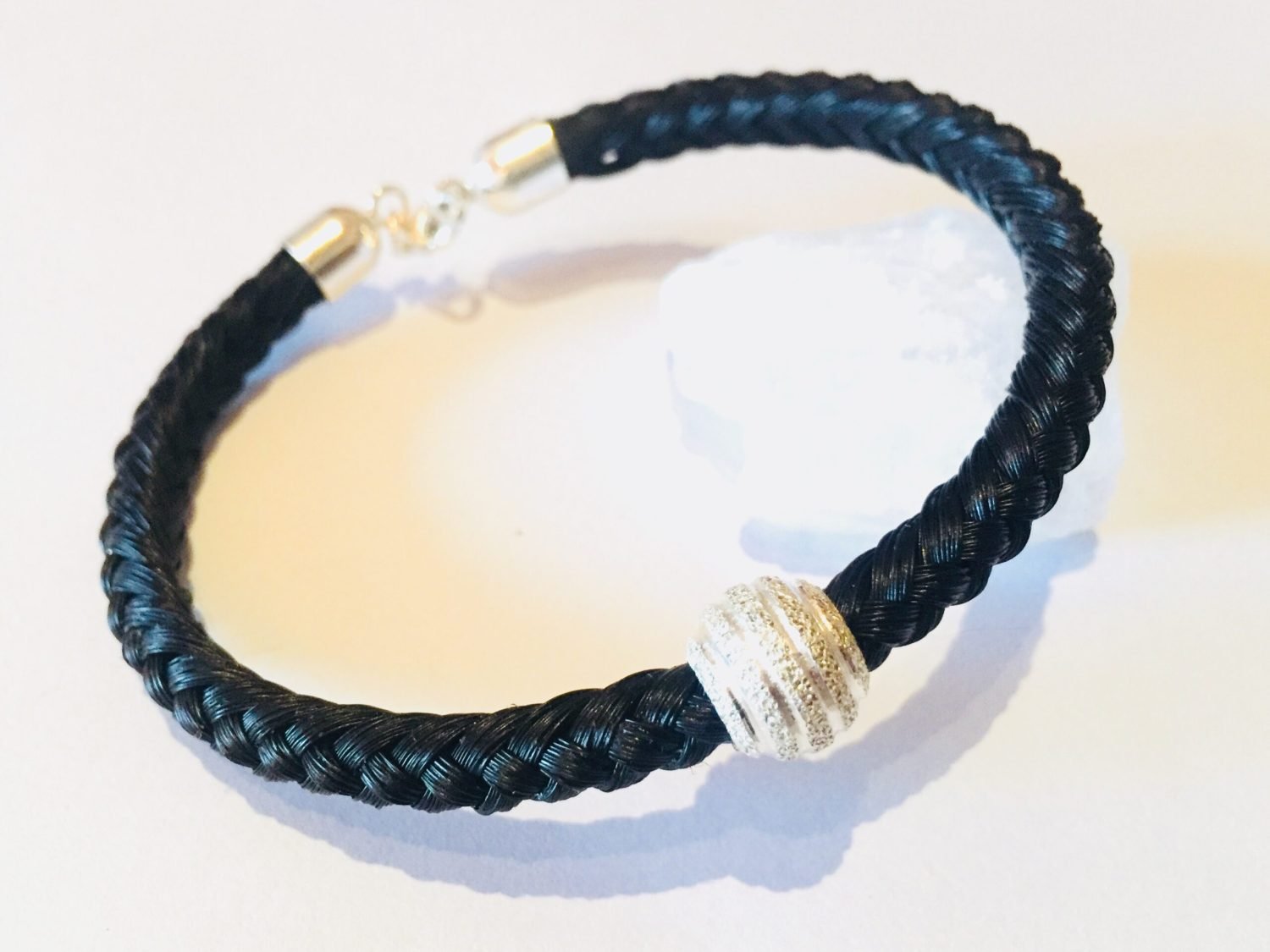 Armband aus Pferdehaar / Schweifhaar mit 925 Silberperle